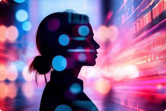 Business Leader reviewing AI-human decision dashboard during leadership workshop